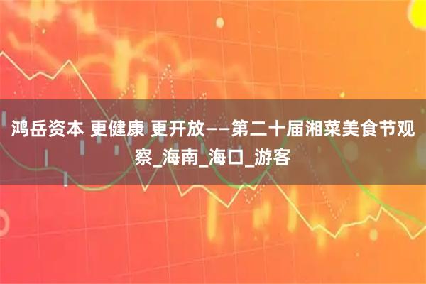 鸿岳资本 更健康 更开放——第二十届湘菜美食节观察_海南_海口_游客